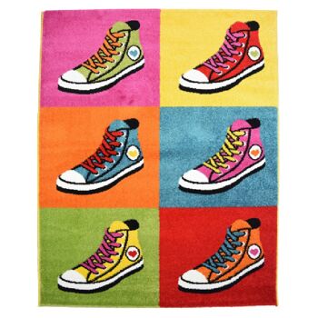 Tapis Design Chaussures Enfant Multicolore - Floride - 120x170cm (4'x5;8") 2