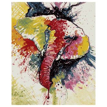 Tapis Éléphant Artistique Multicolore - Floride - 200x290cm (6'8"x9'7") 2
