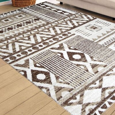 Brown Navajo Pattern Rug - Chicago - 80x150cm (2'8"x5")