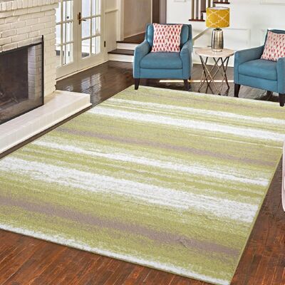 Green Stripes Rug - Chicago - 60x110cm (2'x3'7")