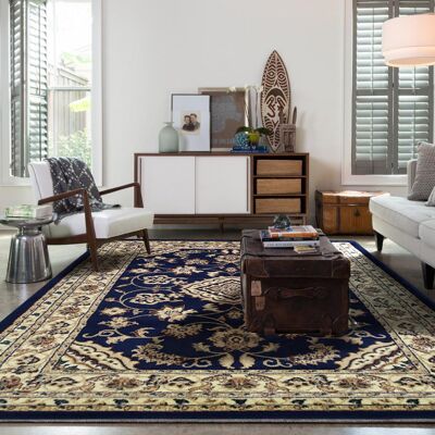 Navy Sherborne Rug - Indiana - 60x110cm (2'x3'7")