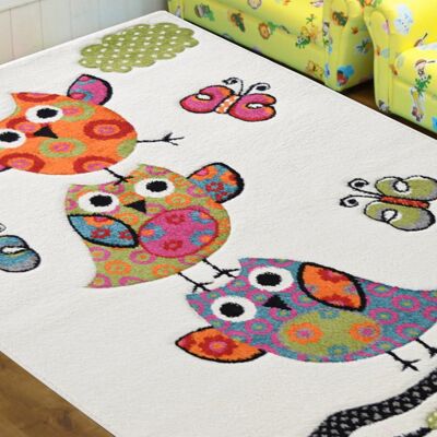 White Owl Children Rug - Alaska - 80x150cm (2'8"x5")