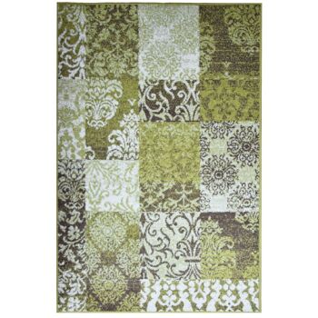 Tapis Patchwork Tiles Vert - Chicago - 60x110cm (2'x3'7") 2
