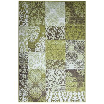 Tapis Patchwork Carreaux Vert - Chicago - 160x230cm (5'4"x7'8") 2