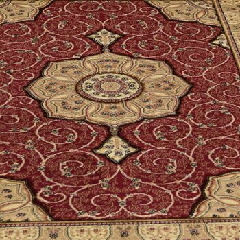 Tapis Victorien Rouge - Washington - 80x150cm (2'8"x5') 3