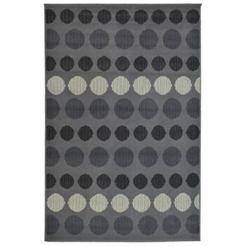 Tapis à pois gris - Texas - 120x170cm (4'x5'8") 2