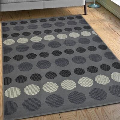 Grey Spots Rug - Texas - 160x225cm (5'4"x7'3")