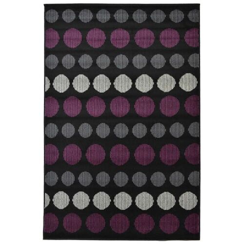 Black and Violet Spots Rug - Texas - 80x150cm (2'8"x5')