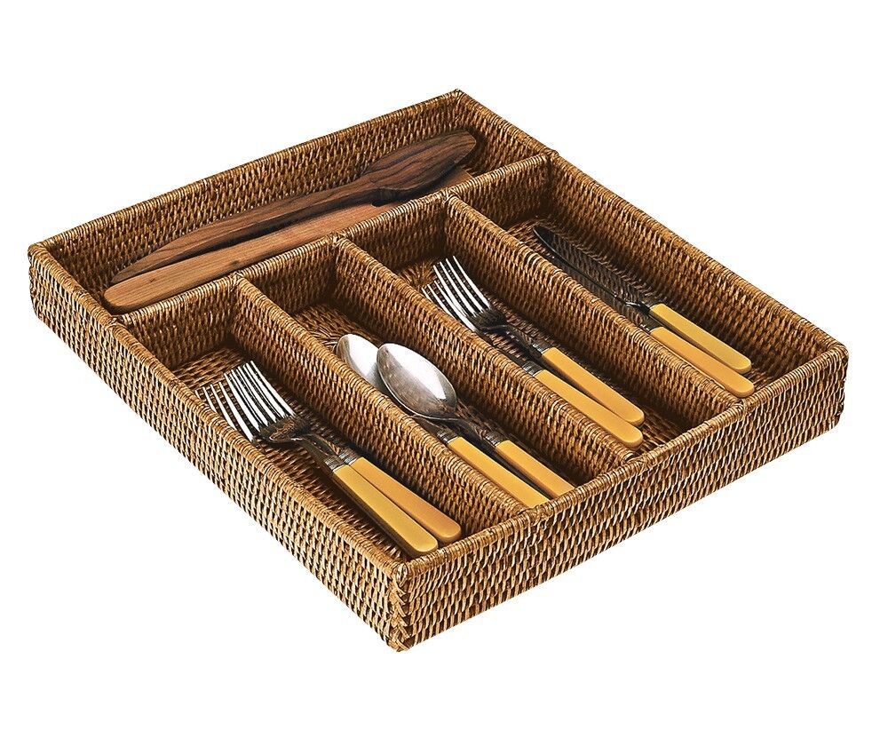 Portaposate in rattan miele Quintet