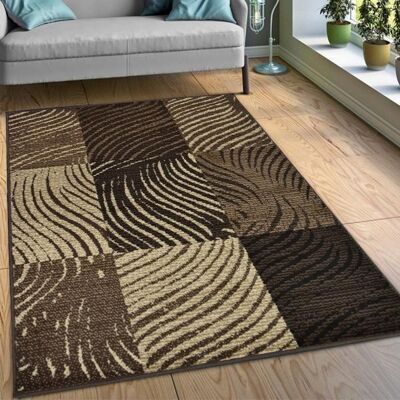 Choco Vintage Checked Rug - Texas - 120x170cm (4'x5'8")