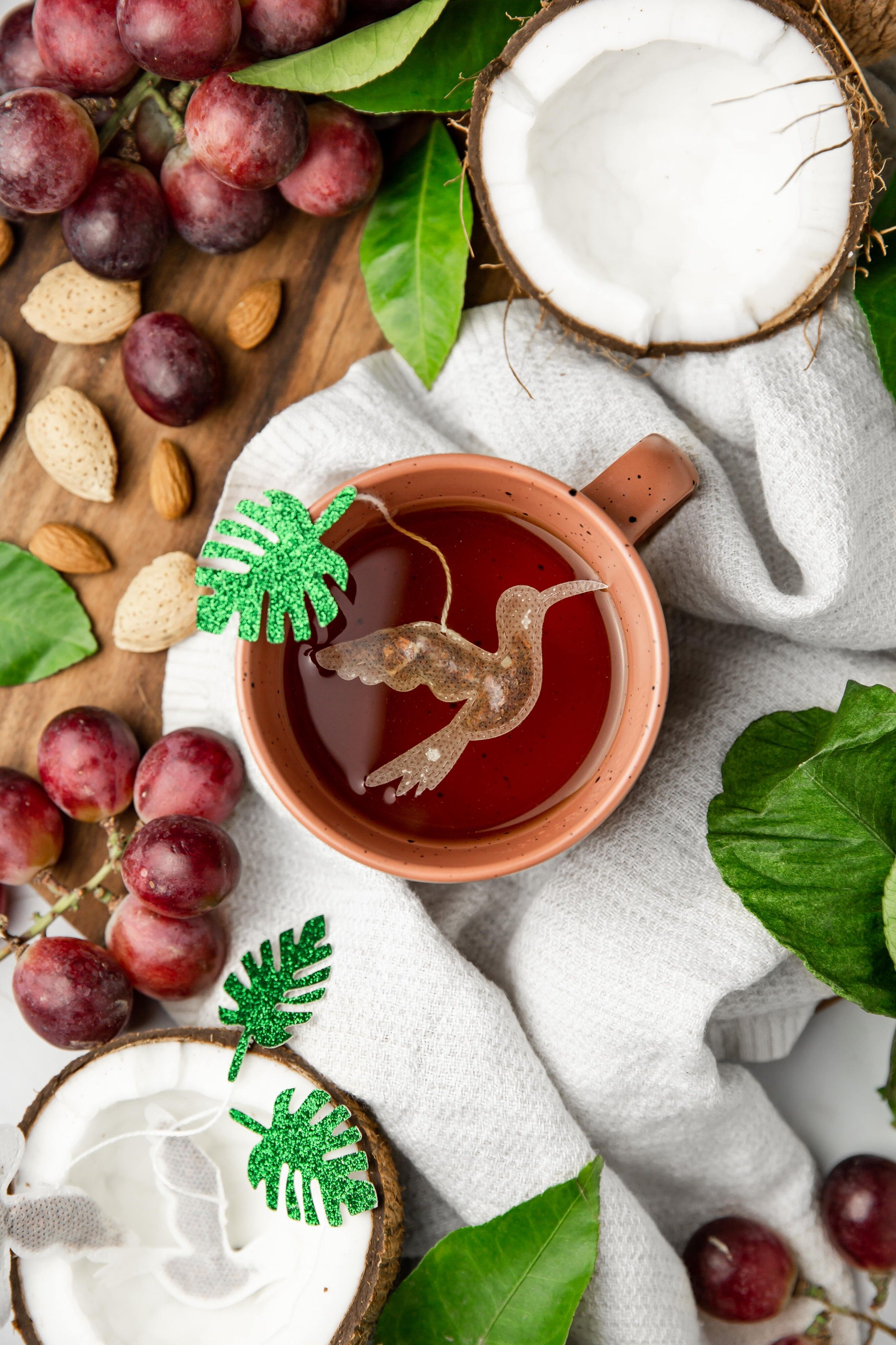 Bustina di tè biologico colibrì - rooibos di cocco e mandorle