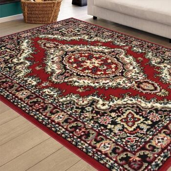 Tapis Traditionnel Médaillon Rouge - Texas - 80x150cm (2'8"x5') 1