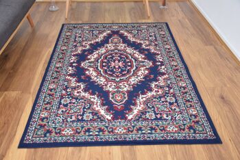 Tapis Traditionnel Navy Medallion - Texas - 160x225cm (5'4"x7'3") 3