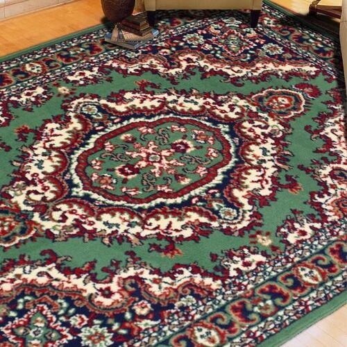 Green Medallion Traditional Rug - Texas - 185x270 (6'6"x8'8")