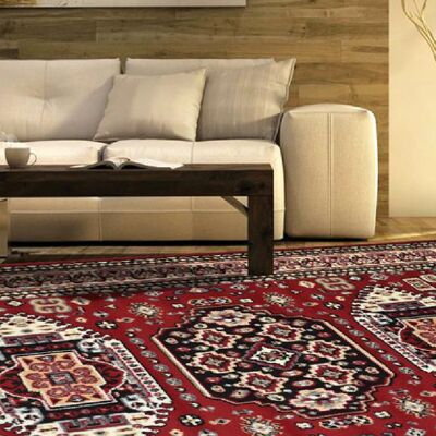 Red Traditional Kandhara Rug - Texas - 60x110cm (2'x3'7")