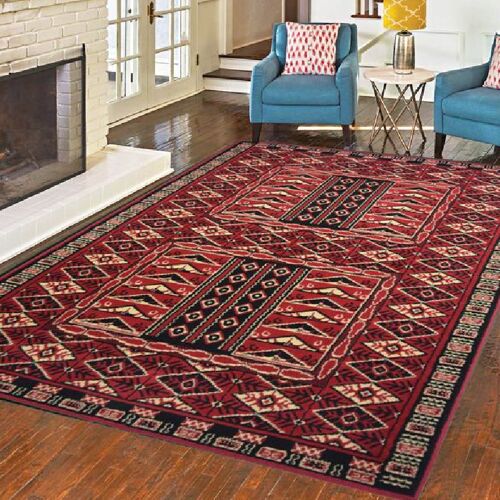 Red Traditional Hazara Rug - Texas - 120x170cm (4'x5'8")