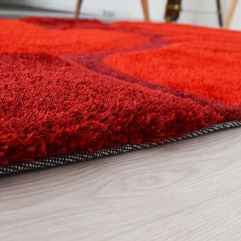 Tapis Shaggy 3D Pebbles Rouge - Hawaï - 120x170cm (4'x5'8) 4