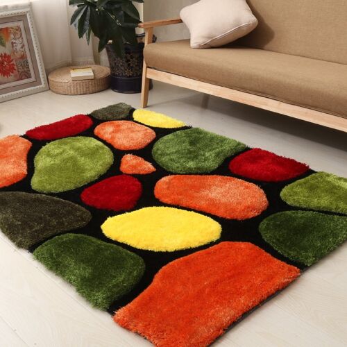 Multicoloured 3D Pebbles Shaggy Rug - Hawaii - 60x110cm (2'x3'7)