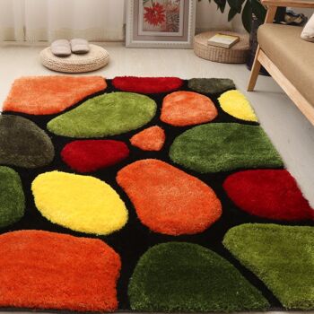 Tapis Shaggy 3D Pebbles Multicolore - Hawaï - 240x330cm (8'x11'3") 2