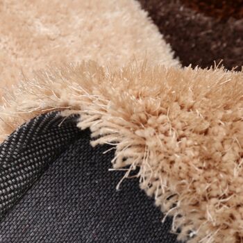 Tapis Shaggy 3D Pebbles Marron et Beige - Hawaï - 60x110cm (2'x3'7) 3