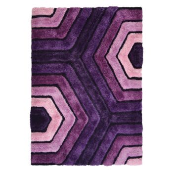 Tapis Shaggy Violet 3D Tides - Hawaï - 80x150cm (2'8"x5') 2