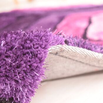 Tapis Shaggy Violet 3D Tides - Hawaï - 80x150cm (2'8"x5') 5