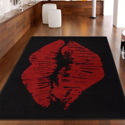 Red Lips Design Rug - Texas - 80x150cm (2'8"x5')