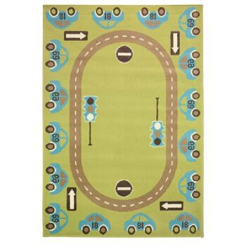 Tapis Green Car Circuit pour Enfants - Texas - 120x170cm (4'x5'8") 2