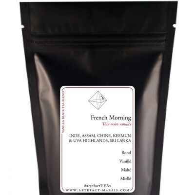 French Morning, Tés negros de vainilla, Paquete de 100 g a granel