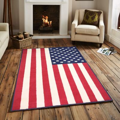 America USA Flag Print Rug - Texas - 80x150cm (2'8"x5')