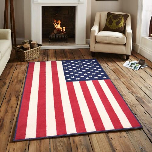 America USA Flag Print Rug - Texas - 185x270cm (6'6"x8'8")