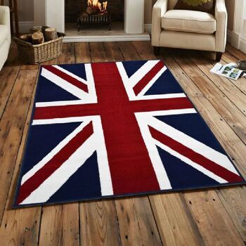 Tapis Imprimé Drapeau Union Jack - Texas - 80x150cm (2'8"x5') 1