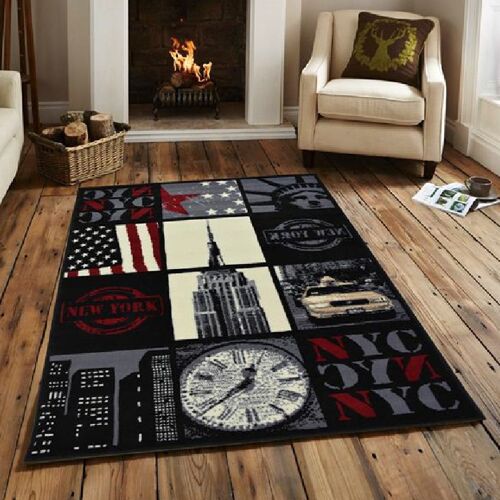 New York Collage Flag Print Rug - Texas - 120x170cm (4'x5'8")