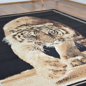 Tapis Tigre Marchant Noir - Texas Animal Kingdom - 60x110cm (2'x3'7") 3