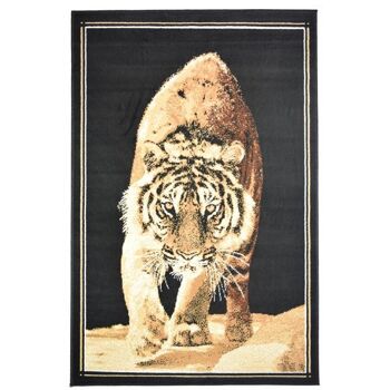 Tapis Tigre Marchant Noir - Texas Animal Kingdom - 80x150cm (2'8"x5') 2