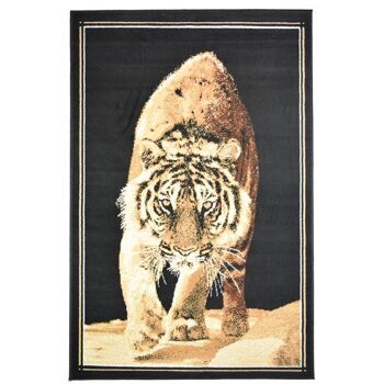 Tapis Tigre Marchant Noir - Texas Animal Kingdom - 160x225cm (5'4"x7'3") 2