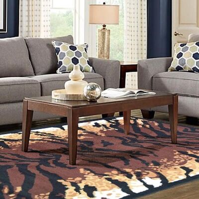 Brown Tiger Print Rug - Texas Animal Kingdom - 60x110cm (2'x3'7")