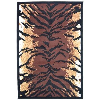 Tapis Marron Imprimé Tigre - Texas Animal Kingdom - 160x225cm (5'4"x7'3") 2