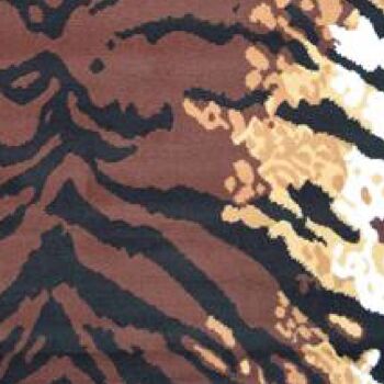 Tapis Marron Imprimé Tigre - Texas Animal Kingdom - 160x225cm (5'4"x7'3") 3