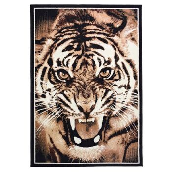 Tapis Brown Tiger Roar - Texas Animal Kingdom - 80x150cm (2'8"x5') 2