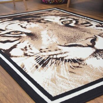 Tapis Visage de Tigre Brun - Texas Animal Kingdom - 60x110cm (2'x3'7") 3