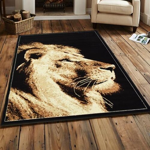 Cream Lion Face Rug - Texas Animal Kingdom - 120x170cm (4'x5'8")