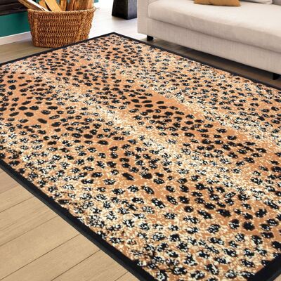 Terracotta Leopard Skin Rug - Texas Animal Kingdom - 80x150cm (2'8"x5')