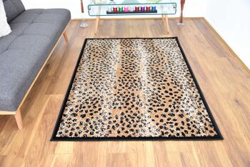 Tapis en peau de léopard en terre cuite - Texas Animal Kingdom - 120x170cm (4'x5'8") 3