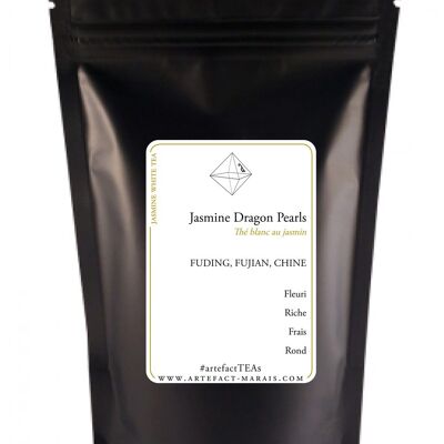 Jasmine Dragon Pearls, Tè bianco cinese al gelsomino, Confezione da 50g sfusa