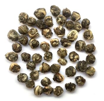 Jasmine Dragon Pearls, Thé blanc de Chine au jasmin, Paquet de 50g en vrac 2