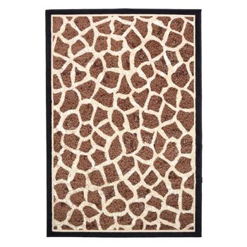 Tapis Marron Imprimé Girafe - Texas Animal Kingdom - 60x110cm (2'x3'7") 2