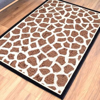 Tapis Marron Imprimé Girafe - Texas Animal Kingdom - 60x110cm (2'x3'7") 4