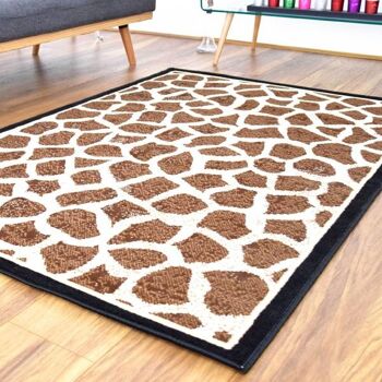 Tapis Marron Imprimé Girafe - Texas Animal Kingdom - 160x225cm (5'4"x7'3") 6