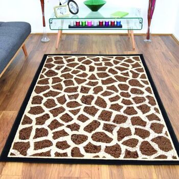 Tapis Marron Imprimé Girafe - Texas Animal Kingdom - 160x225cm (5'4"x7'3") 7